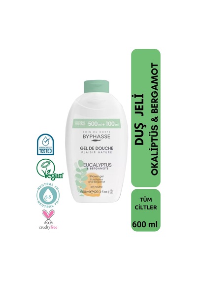 Byphasse Plaisir Natura Okaliptus & Bergamot Duş Jeli 600 ML