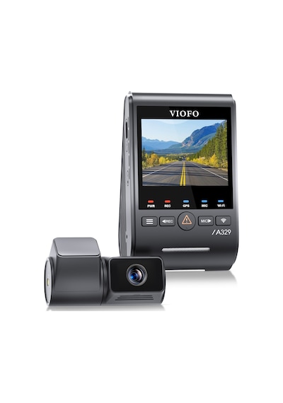 Viofo A329T 2 Kameralı Ön+Telefoto 4K 60FPS+2K Wi-Fi 6 HDR Sony STARVIS 2 Sensör GPS'li SSD Destekli Araç Kamerası
