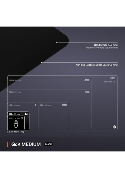 Steelseries Qck Medium Gaming Mousepad - Maksimum Kontrol