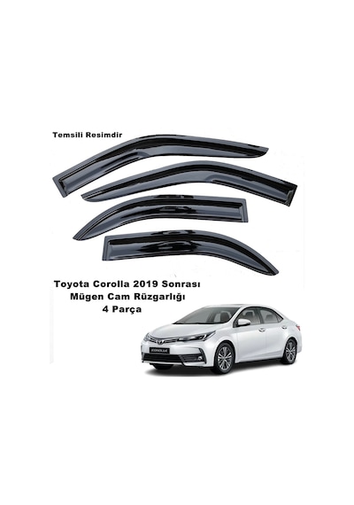 Corolla Uyumlu Mügen Cam Rüzgarlığı 2019 Sonrası Sedan Kasalar 4 Lü Set