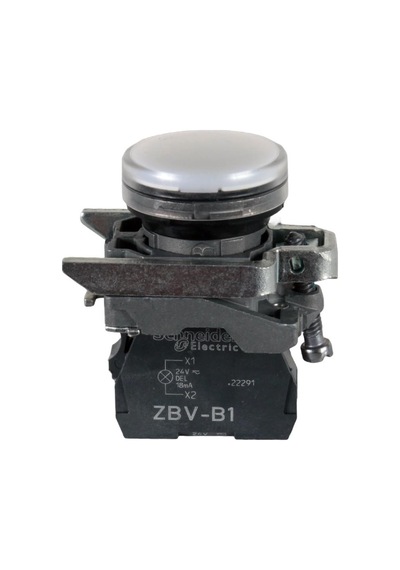 Schneider 24V AC/DC 22MM Led Işıklı Beyaz Sinyal Lambası