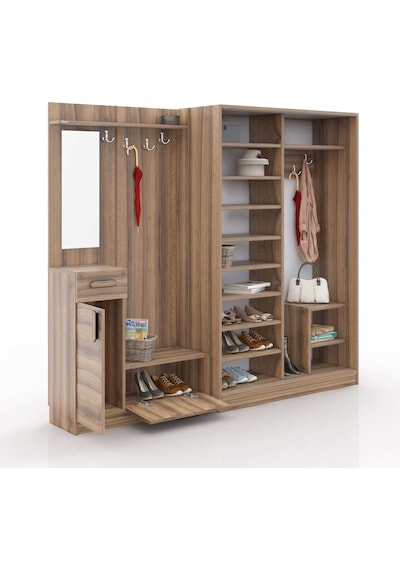 Abre Vm-36300 Dore Ceviz Vestiyer Portmanto