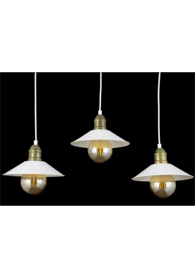 Ikili Beyaz Retro Rustik Model Modern Metal Sarkıt Avize