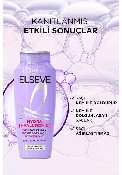 L'oréal Paris Elseve Hydra Hyaluronic Nem Dolduran Bakım Şampuanı 300ml