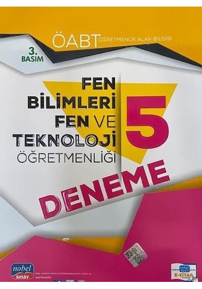 2021 ÖABT Fen Bilimleri Fen ve Teknoloji Öğretmenliği 5 Deneme- Nobel Sınav