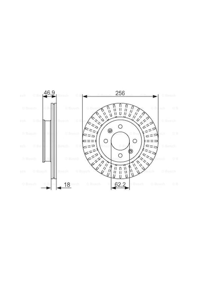 Hyundai İ20 Ön Fren Diski 1.2 Benzinli 256 Mm 2009-2014 Bosch