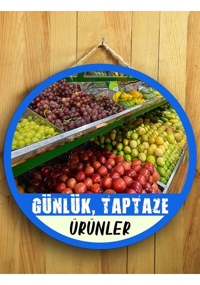 Mayeka Manavlar İçin Manav Duvar Kapı Tablo Ahşap Askılı Pano Tabela