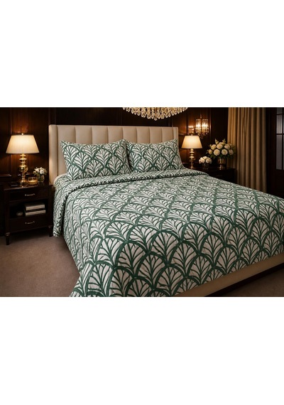 Capital Home Çift Kişilik Pike Takımı Yeşil