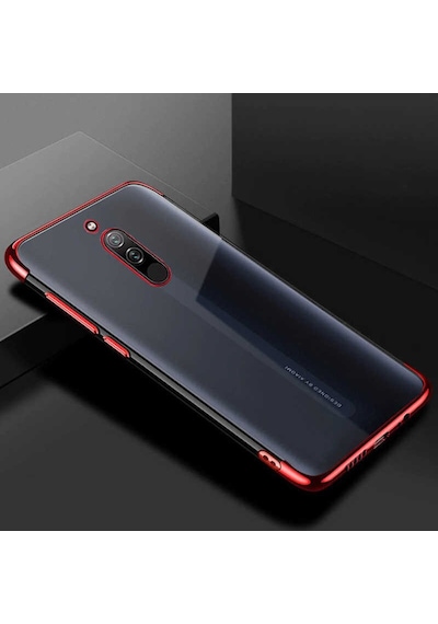 Xiaomi Redmi 8 Köşeleri Renkli Kamera Korumalı Şeffaf Kılıf