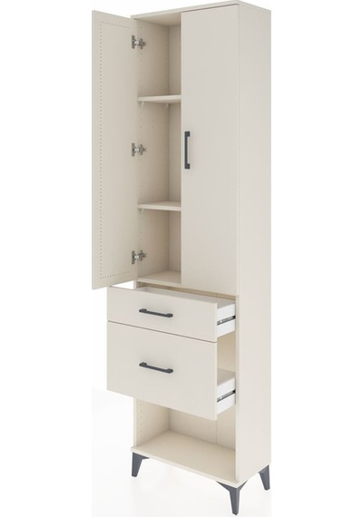 Arges Dolap 3 Raflı 2 Çekmeceli 2 Kapaklı 60x30x221 Aytaşı-ay... Aytaşı