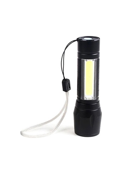 Cep Feneri Mini Çok Güçlü Şarjli El Feneri Led Fener Xpe + Cob Led Çokrenkli