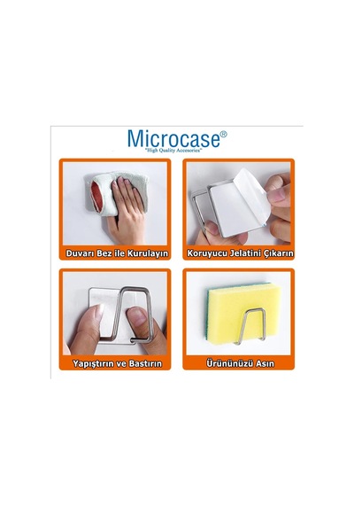 Microcase Güçlü Yapışkanlı Metal Banyo Mutfak Eşya Havlu Vb Ürün Askılığı Al4467-2 Adet Gümüş Diğer
