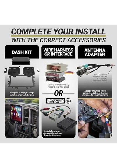 Scosche Dash Kit 1995 02 General Motors 1500 Serisi İçin Tam Boy Kamyon Kiti