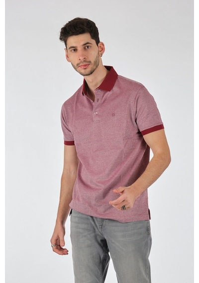 Barca Erkek Polo Yaka Kısa Kol T-shirt - Minimalist Günlük Stil Kırmızı-beyaz