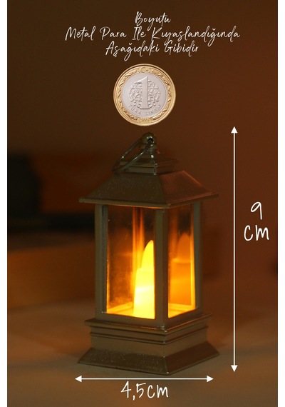 3 Adet Led Mum Mini Dörtgen Tip Pil Dahil Dumansız Alev Ledli Yapay Dekoratif Mum Işığı Gümüş Pt434 Gümüş