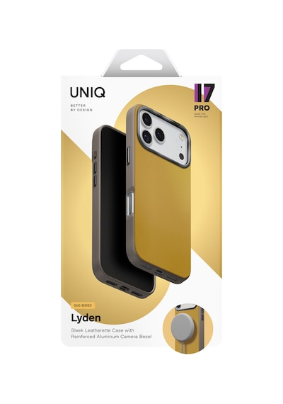 Apple Uyumlu iPhone 17 Pro Max Kılıf Lyden Ds Çift Ton Vegan Deri Magsafe Özellikli Magclick Business Kapak Sarı Apple Uyumlu iPhone 17 Pro Max Kılıf Lyden Ds Çift Ton Vegan Deri Magsafe Özellikli Magclick Business Kapak Sarı