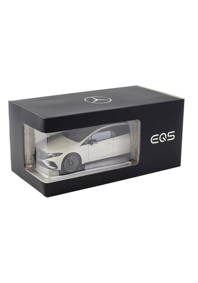 1:18 Ölçek Nzg 2022 Mercedes Benz Eqs V297 Opalite White Diecast Metal Minyatür Model Araba 25cm