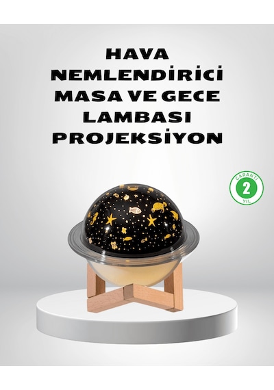 Usb - 636 - Projeksiyon Gece Lambası Ve Hava Nemlendirici Aromaterapi Destekli, - Cadde101 - Tnabilir Mini
