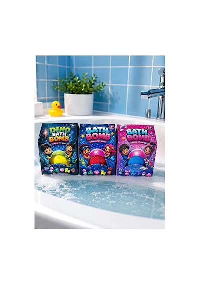 Sürpriz Oyuncak Çıkaran Banyo Bombası Suda Eriyen Renkli Banyo Topu Çocuklar İçin Eğlenceli Banyo Deneyimi