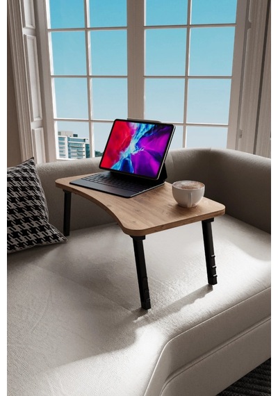 Fida Laptop Sehpası Portatif Ahşap Tablet Standı Çalışma Masası