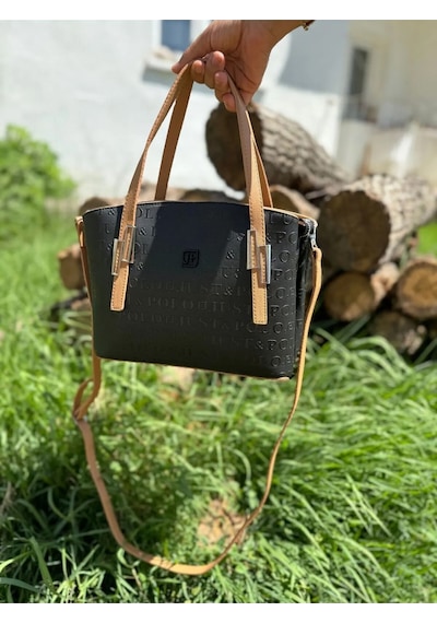 Just Polo Günlük Kombinlere Uygun Kadın El Ve Omuz Çantası 440113mh Siyah Kum