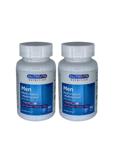 Nutrivita Nutrition Men Multivitamin Multimineral 2x90 Tablet Probiotic Saw Palmetto Ginseng Maca