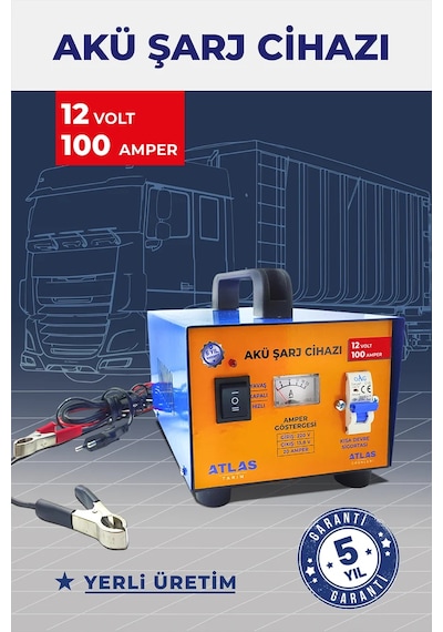 Tır/kamyon Akü Şarj Cihazı 12 Volt 100 Amper - 5 Yıl Garanti