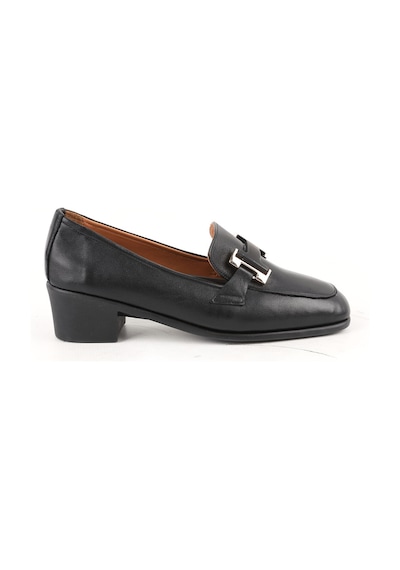 Libero Kadın Topuklu Loafer Siyah Hakiki Deri Küt Burun Metal Tokalı Kısa Kalın Blok Topuk Kauçuk Taban L031.26143249 Libero Kadın Topuklu Loafer Siyah Hakiki Deri Küt Burun Metal Tokalı Kısa Kalın Blok Topuk Kauçuk Taban L031.26143249