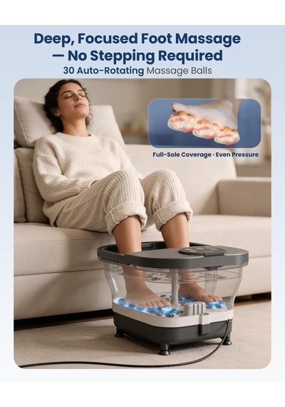 Comfıer Elektrikli Ayak Spa Masaj Aleti, Isı Ve Otomatik Döner Masaj, Ayarlanabilir Sıcaklık, 180 Çevresel Su Püskürtme, Büyük Led Ekran, Çıkarılabilir Masaj Plakaları, Aile İçin Hediye Comfıer Elektrikli Ayak Spa Masaj Aleti, Isı Ve Otomatik Döner Masaj, Ayarlanabilir Sıcaklık, 180 Çevresel Su Püskürtme, Büyük Led Ekran, Çıkarılabilir Masaj Plakaları, Aile İçin Hediye