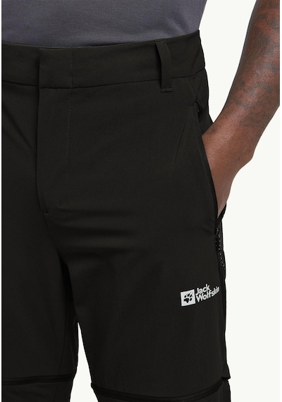 Jack Wolfskin A63928-6000 Hikeout Zip Away Pants M Erkek Outdoor Pantolon Siyah