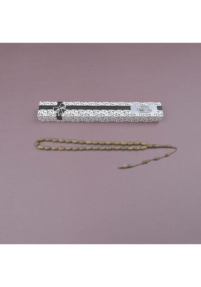 Yeşil Plesenk Ağacı Usta İşi İmzalı Beyzi Kesim 6.5x12mm Tesbih