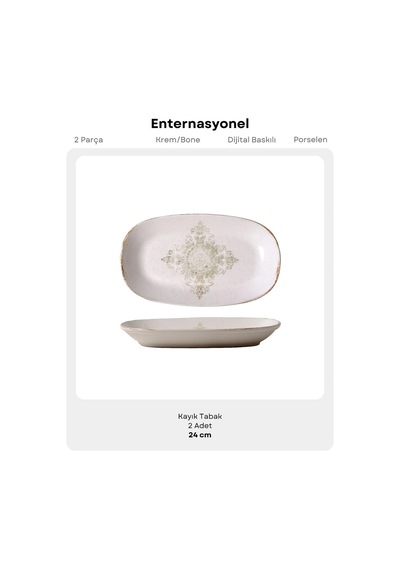 Güral Nostaljik 2li 24 Cm Kayık Tabak 61891 Diğer