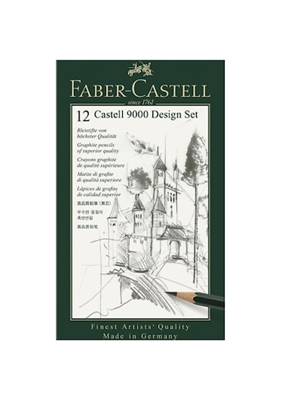 Resim Kalemi Teneke Kutu Faber Castell Dereceli Kalem Seti Karakalem 12 Li Set 5b 4b 3b 2b B Hb F H 2h 3h 4h 5h