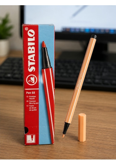 Keçe Uçlu Boya Kalemi 1 Mm Pastel Turuncu 68/25 10 Lu Paket
