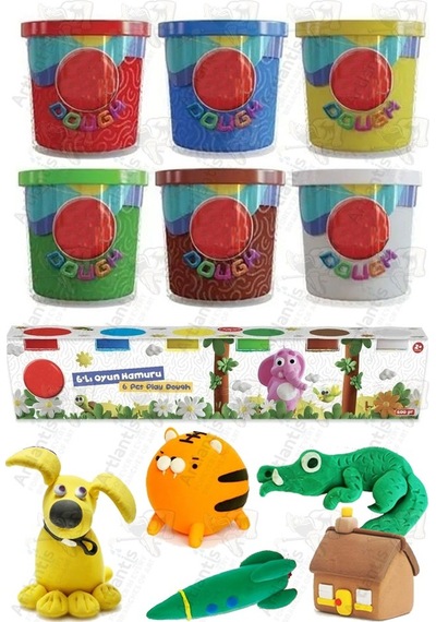 Oyun Hamuru 6 Renk 1 Paket Bubu 6 Lı Oyun Hamuru 600 Gr Canlı Renkler Okul Öncesi Kreş Anasınıfı Etkinli Hamuru Çok Renkli