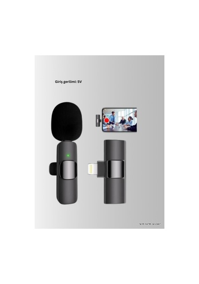 Spt-gld İphone İçin Çift Mikrofonlu Telsiz Yaka Mikrofonu 360 Derece 14107 Hd Ses Renkli Renkli