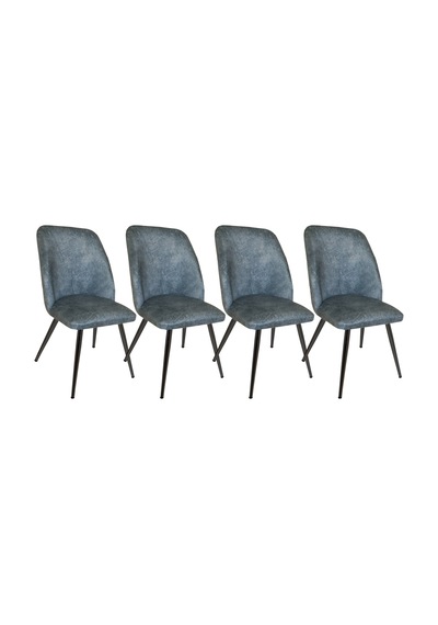 Nilüfer Sandalye Esb 4 Adet - Mavi Çok Renkli