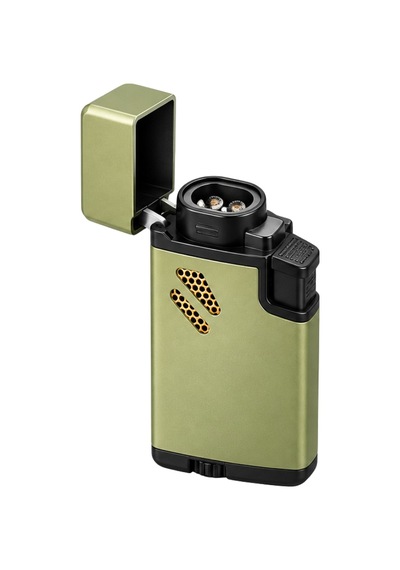 Hunter Çift Torch Pürmüz Yeşil Puro Çakmağı Ack067
