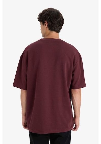 Defacto Nefes Alabilen Oversize Tişört E9798AX25AU Bordo
