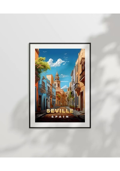 Çerçevesiz Poster Endülüs Ruhuyla Sevilla