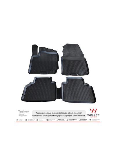 Ford Courier Paspas 2014 2022 Arası 3D Havuzlu Wöller Paspas