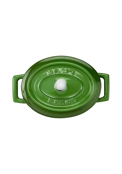 Metal Oval Mini Tencere, Yeşil Çok Renkli