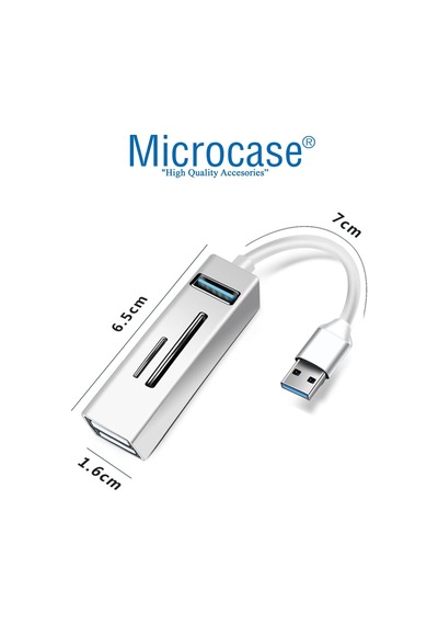 Tr Usb 3.0 Çoğaltıcı Hub Kart Okuyuculu 5in1 Usb Otg Sd/tf - Al3573