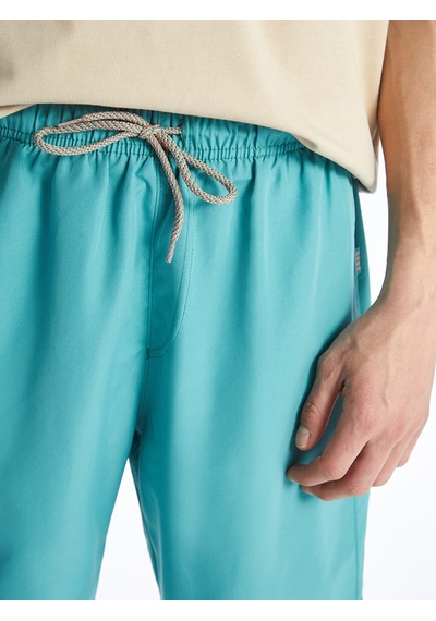 Lcwaıkıkı Classic Turkuaz Kısa Boy Basic Erkek Deniz Şortu