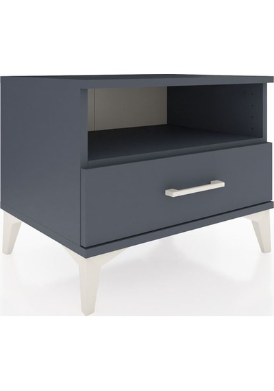 Hyperion Komodin Tek Raflı Tek Çekmeceli 60x44x48 Antrasit-an... Antrasit