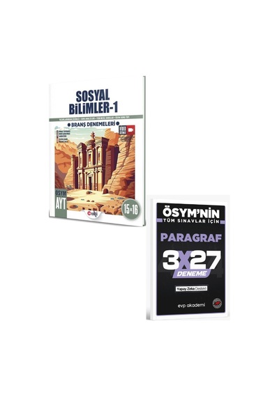Ulti 2027 Ayt Sosyal Bilimler 1 15 X 16 Branş Denemeleri+ Evp Akademi Paragraf