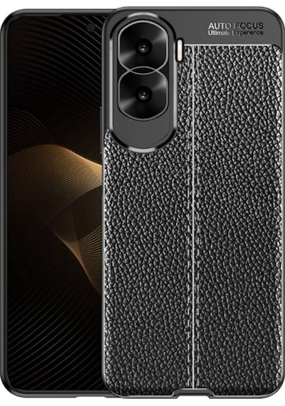 Honor 90 Lite Deri Desenli Silikon Kılıf - Ultra Darbe Emici Kamera Korumalı Kapak