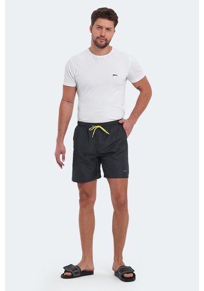 Slazenger Reno Erkek Cepli Deniz Şortu Koyu Gri Mayo Koyu Gri