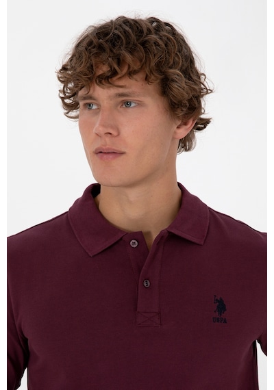 U.S. Polo Assn. Erkek Regular Fit Polo Yaka Koyu Bordo Basic Sweatshirt 50307757-VR177 U.S. Polo Assn. Erkek Regular Fit Polo Yaka Koyu Bordo Basic Sweatshirt 50307757-VR177