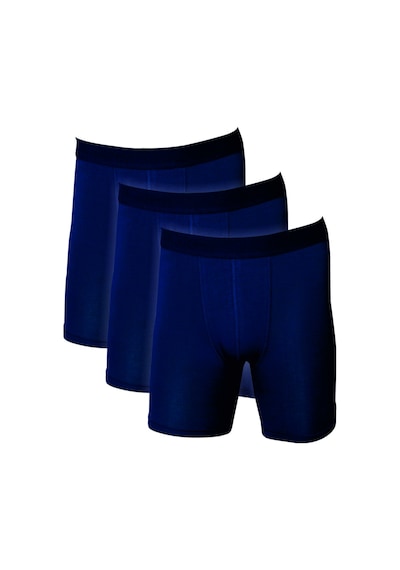Silver Swan Modal Kumaş Lacivert Lüx Kutulu Boxer Ekonomik Paket 3'Lü Lacivert
